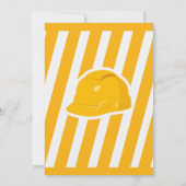 Bau Geburtstagspartei bearbeitbare Einladung (Rückseite)