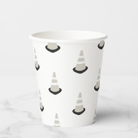 Bau Geburtstagspartei braunes Kronenpapier Cup Pappbecher (Vorderseite)