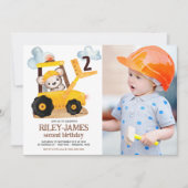 Bau Geburtstagspartei Foto Einladung (Vorderseite)