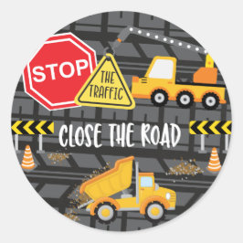 Bau Geburtstagspartei Gunst Runder Aufkleber