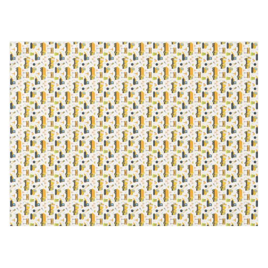 Bau Geburtstagspartei Tablecloth Tischdecke (Vorderseite (Horizontal))