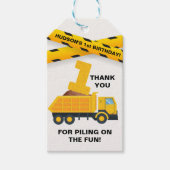 Bau Geburtstagsparty Danke Tag Geschenkanhänger (Vorderseite)