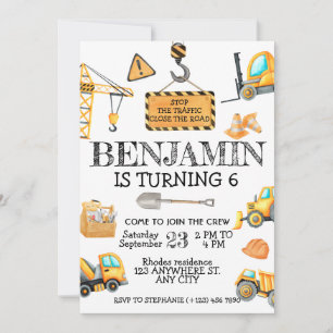 Bau Geburtstagsparty Einladung