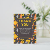 Bau Geburtstagsparty Vielen Dank Postkarte (Stehend Vorderseite)