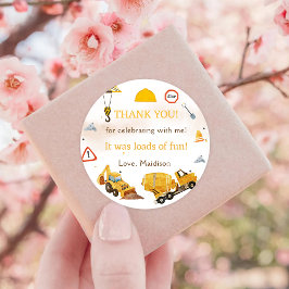 Bau Geburtstagsparty Vielen Dank Runder Aufkleber