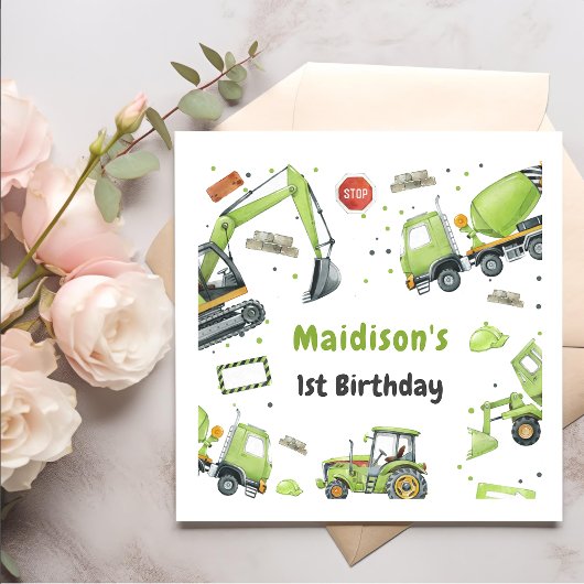 Bau Geburtstagsparty Vielen Dank Serviette