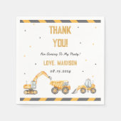 Bau Geburtstagsparty Vielen Dank Serviette (Vorderseite)