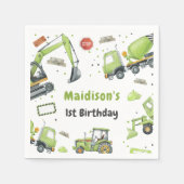 Bau Geburtstagsparty Vielen Dank Serviette (Vorderseite)