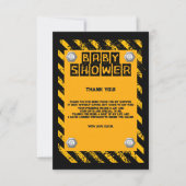 Bau Gelb- und Black-Baby-Dusche Dankeskarte (Vorderseite)