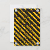 Bau Gelb- und Black-Baby-Dusche Dankeskarte (Rückseite)