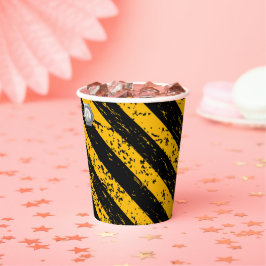 Bau Gelb- und Black-Baby-Dusche Pappbecher