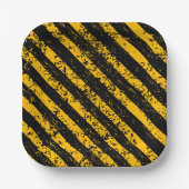 Bau Gelb- und Black-Baby-Dusche Pappteller (Vorderseite)