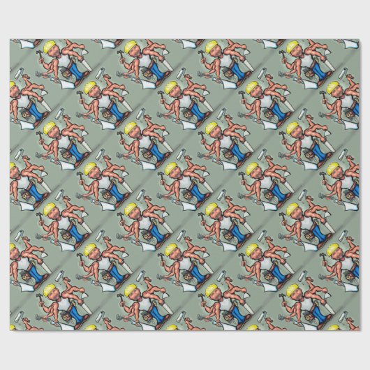 Bau Geschenkpapier (Flach)