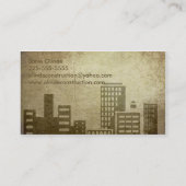 Bau (heutiger bester Preis) Visitenkarte (Rückseite)