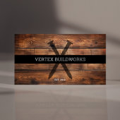 Bau Holzmöbel Schrauben rustikales Holz Visitenkarte