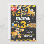 Bau, Hüftwagen Geburtstag Einladung (Vorderseite)