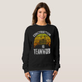 Bau ist Teamwork-Mitarbeiter-Standort Sweatshirt (Vorne ganz)