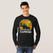Bau ist Teamwork-Mitarbeiter-Standort T-Shirt (Vorne ganz)
