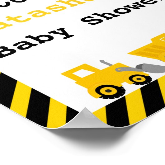 Bau-Kinderduschplakat Poster (Ecke)