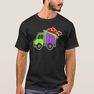 Bau-LKW-Bagger Gebäude - Zentrum L T-Shirt
