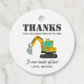 Bau-Lkw Geburtstagsparty Dekoration Geschenkanhänger (Vorderseite)