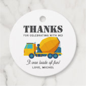 Bau-Lkw Geburtstagsparty Dekoration Geschenkanhänger (Vorderseite)