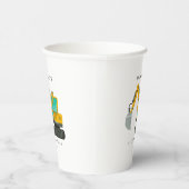 Bau-Lkw Geburtstagsparty Dekoration Pappbecher (Rechts)