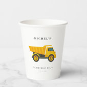 Bau-Lkw Geburtstagsparty Dekoration Pappbecher (Vorderseite)