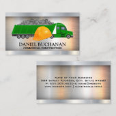 Bau-LKW | Hard Hat Visitenkarte (Vorne/Hinten)