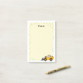 Bau-LKW-Post es stellt Papier Post-it Klebezettel (Auf Schreibtisch)