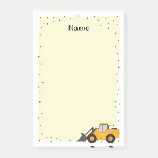 Bau-LKW-Post es stellt Papier Post-it Klebezettel (Vorderseite)