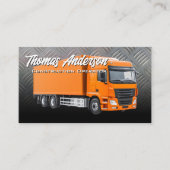 Bau-LKW | Stahlmetall | Verkehr Visitenkarte (Vorderseite)