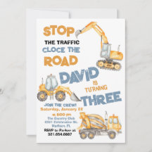 Bau-LKWs 3. Geburtstag Party