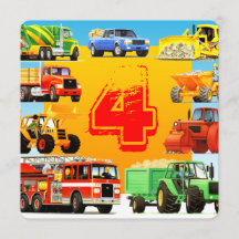 Bau-LKWs Kindergeburtstag-Party