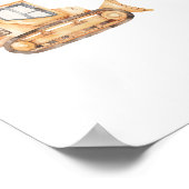 Bau-LKWs Modernes Geburtsdatum Begrüßungszeichen Poster (Ecke)