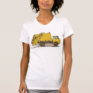 Bau-Mädchen-T - Shirt des Abfall-LKW-2