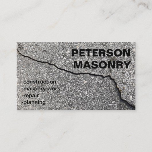 Bau - Mauerwerk - Visitenkarte (Vorderseite)