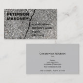 Bau - Mauerwerk - Visitenkarte (Vorne/Hinten)