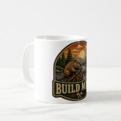 Bau mehr Biber Außenaufnäher Kaffeetasse (Vorderseite Links)