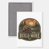 Bau mehr Biber Außenaufnäher Magnet (Vorderseite/Rückseite)