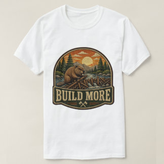 Bau mehr Biber Außenaufnäher T-Shirt