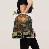 Bau mehr Biber Außenaufnäher Tasche (Von Nahem)