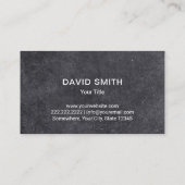 Bau-metallisches Monogramm-modernes Marine-Blau Visitenkarte (Rückseite)