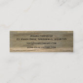 Bau Mini Visitenkarte (Rückseite)