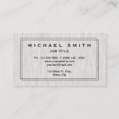 Bau-moderne u. minimale hölzerne Beschaffenheit Visitenkarte (Rückseite)