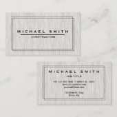 Bau-moderne u. minimale hölzerne Beschaffenheit Visitenkarte (Vorne/Hinten)