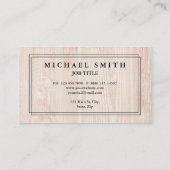 Bau moderner und minimaler Holzbau Visitenkarte (Rückseite)