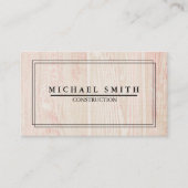 Bau moderner und minimaler Holzbau Visitenkarte (Vorderseite)