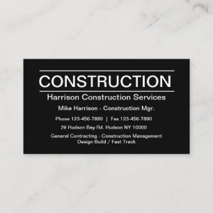 Bau modernes Deisgn Visitenkarte