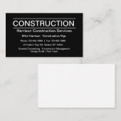 Bau modernes Deisgn Visitenkarte (Vorne/Hinten)